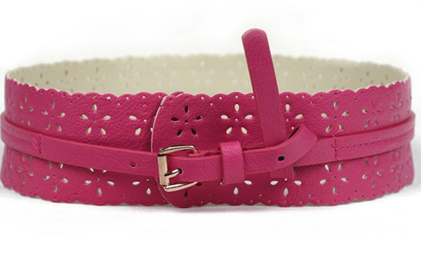 Φαρδιά ζώνη  με ελαστική μέση - ένα ρετρό μοντέλο σε διάφορα χρώματα - πορτοκαλί, καφέ, μωβ, μαύρο, κόκκινο, γκρι - ελαστικό