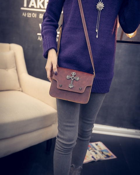 Γυναικεία μίνι πρακτική τσάντα με αξεσουάρ για να διασχίσουν