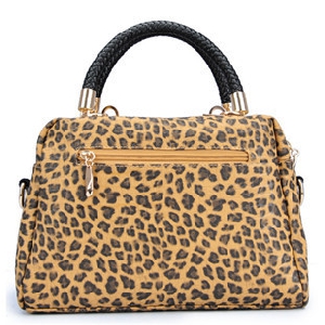 Дамска леопардова чанта с 2 лица