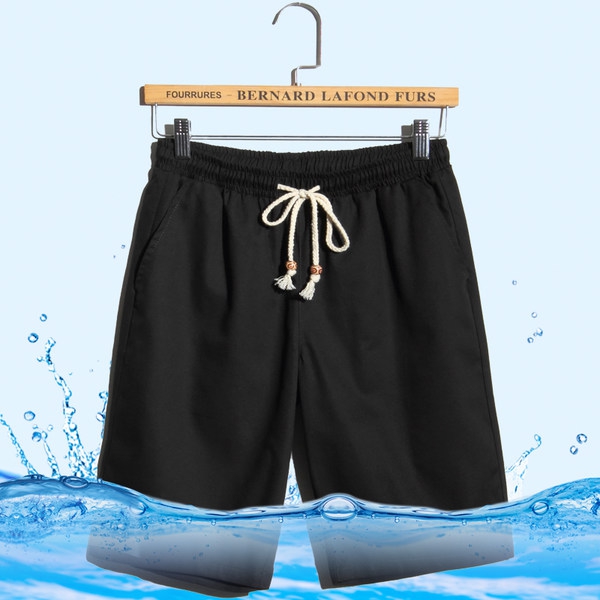 Σορτς των ανδρών σε μαύρο, μπλε, μπεζ, πράσινο και λευκό - 6 μοντέλα