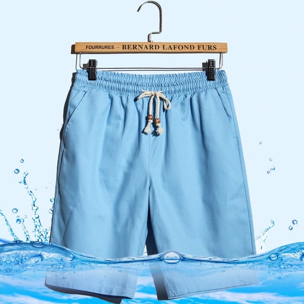 Σορτς των ανδρών σε μαύρο, μπλε, μπεζ, πράσινο και λευκό - 6 μοντέλα