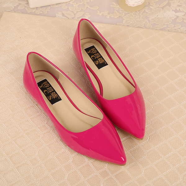 Пролетни лачени обувки пет цвята.