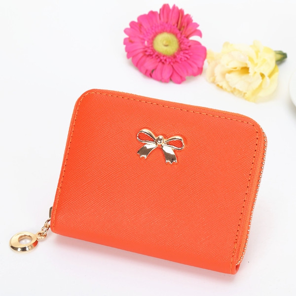 Дамски портфейли от изкуствена кожа в черен,син,оранжев и розов цвят