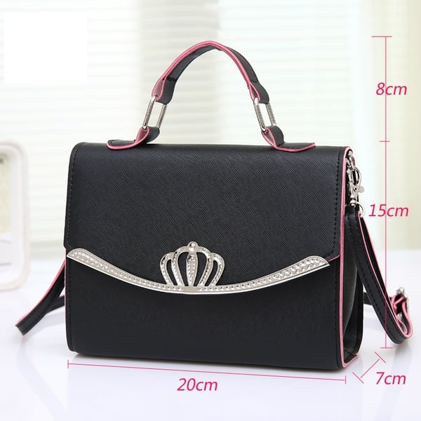 Γυναικεία τσάντα με πόρπη κορώνα - βασιλική εξελιγμένο μοντέλο