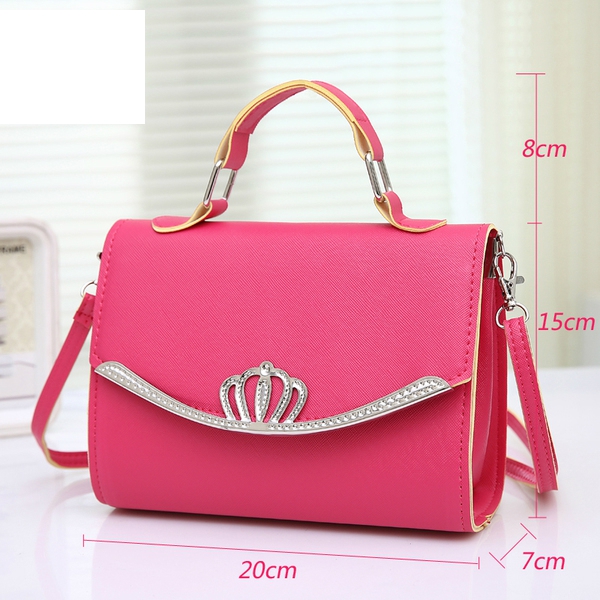 Γυναικεία τσάντα με πόρπη κορώνα - βασιλική εξελιγμένο μοντέλο