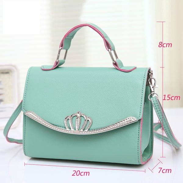 Γυναικεία τσάντα με πόρπη κορώνα - βασιλική εξελιγμένο μοντέλο