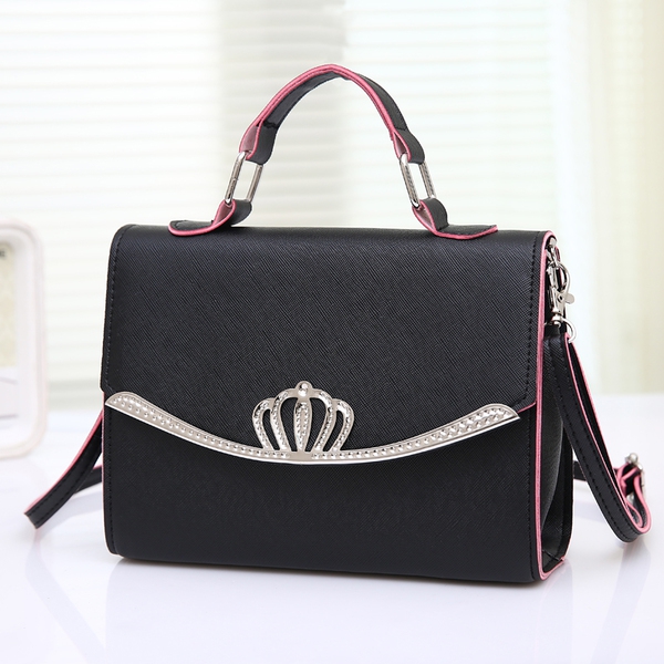 Γυναικεία τσάντα με πόρπη κορώνα - βασιλική εξελιγμένο μοντέλο