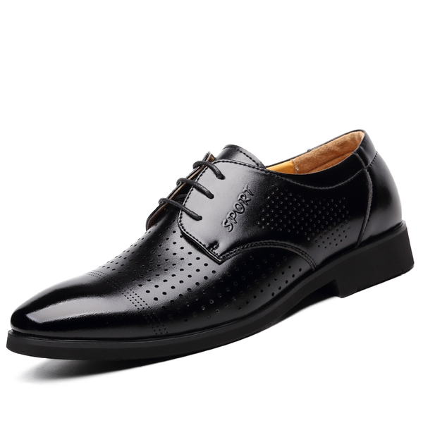 Мъжки елегантни обувки от изкуствена кожа - различни модели в кафяв и черен цвят   