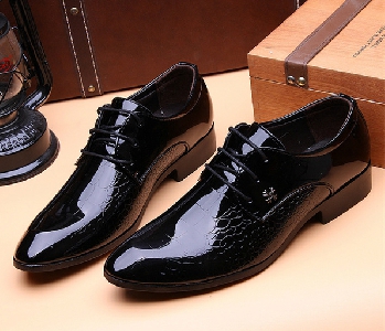 Черни мъжки официални обувки 