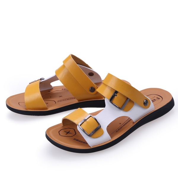 Ανδρικές παντόφλες πορτοκαλί μπλε και καφέ χρώμα