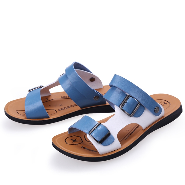 Ανδρικές παντόφλες πορτοκαλί μπλε και καφέ χρώμα