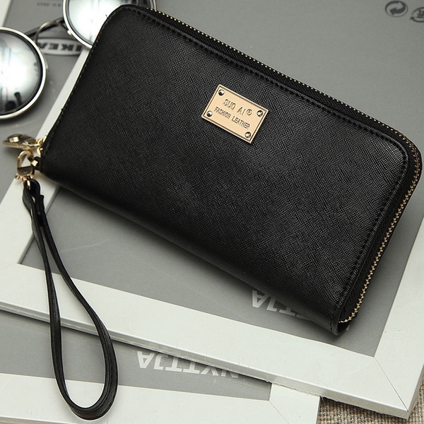 Οι γυναίκες πορτοφόλι σε ροζ, πράσινο και μαύρο - 2 μοντέλα