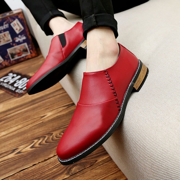 Ανδρικά επίσημα παπούτσια σε μαύρο, μπεζ και κόκκινο χρώμα