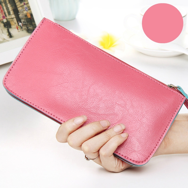 Οι γυναίκες πορτοφόλι σε μαύρο, ροζ, φούξια, κίτρινο, μπλε και μοβ - 6 μοντέλα