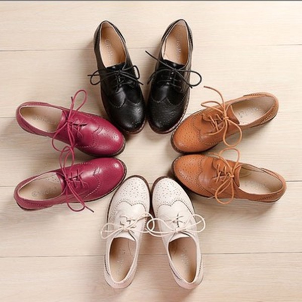  Ρετρό παπούτσια Οξφόρδη - Τέσσερα χρώματα.