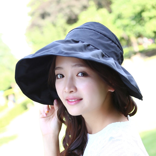 Дамски летни шапки с широки козирки - сгъваеми в няколко цвята