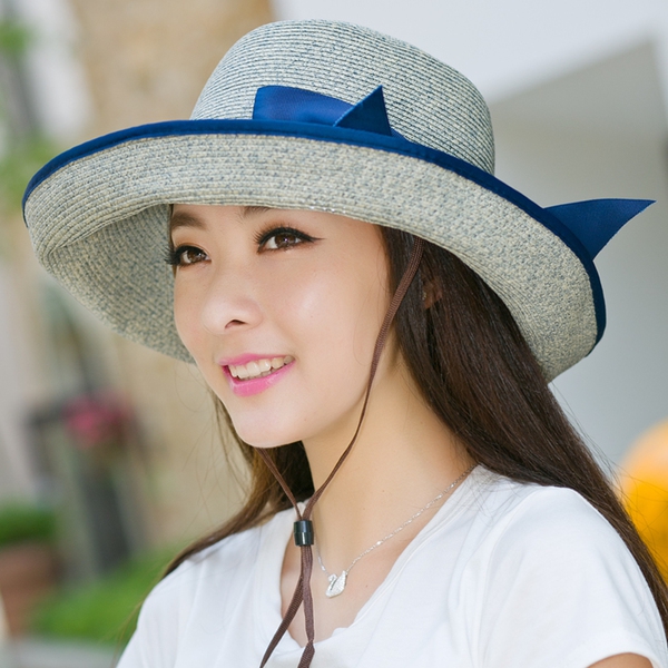 Дамски плажни шапки с панделка - 4 модела 