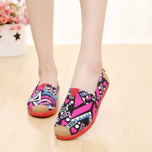 Дамски платнени цветни обувки - различни модели
