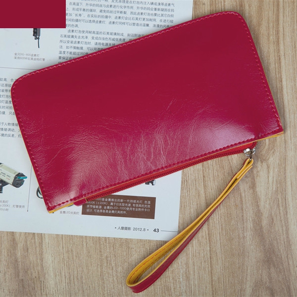 Οι γυναίκες χαρτοφυλάκιο απομίμηση δέρματος σε μαύρο, μοβ, ροζ, φούξια, κόκκινο, μπλε και κίτρινο - 8 μοντέλα