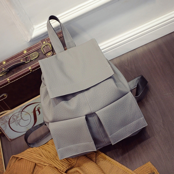 Дамска раница ежедневна в цикламено, черно, сиво  и кафяво