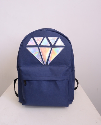 Дамска диамантена раница - лилав , син, светло син, розов и черен цвят