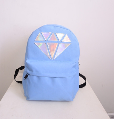 Дамска диамантена раница - лилав , син, светло син, розов и черен цвят