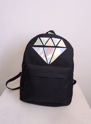 Дамска диамантена раница - лилав , син, светло син, розов и черен цвят