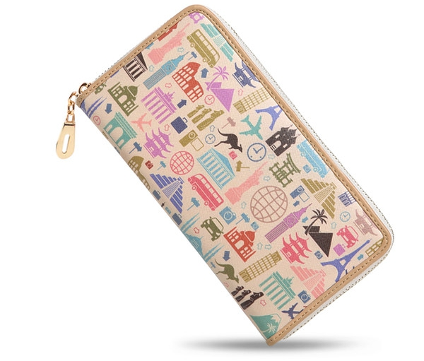 Πορτοφόλι των γυναικών σε ροζ, μπλε, μωβ και μαύρο - 10 μοντέλα