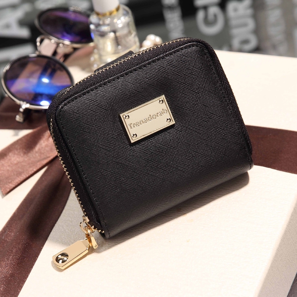 Γυναικείο πορτοφόλι σε μαύρο, ροζ και πράσινο - 3 μοντέλα