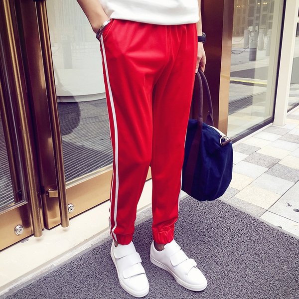 Мъжки дълги панталони - ежедневни в няколко цвята - бели, червени, зелени, сиви и сини