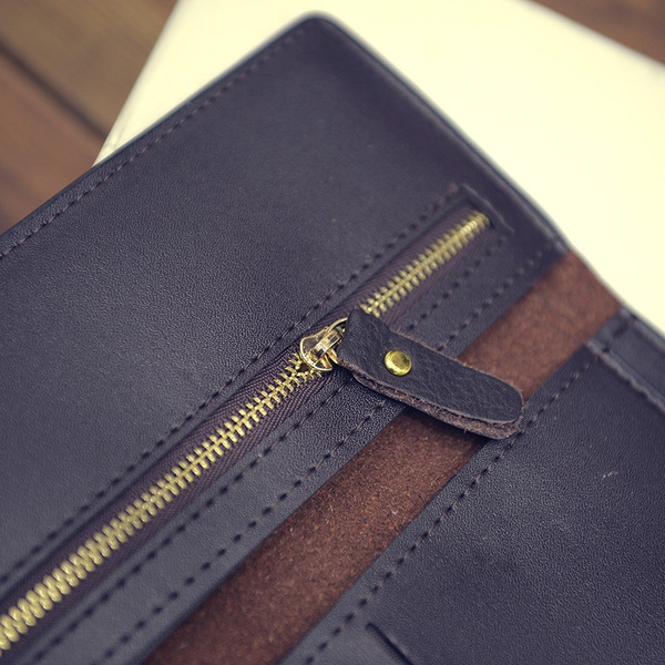 Γυναικείο πορτοφόλι από συνθετικό δέρμα σε γκρι, μαύρο, φούξια, πράσινο, μπλε, πορτοκαλί, ασημί και χρυσό χρώμα - 10 μοντέλα