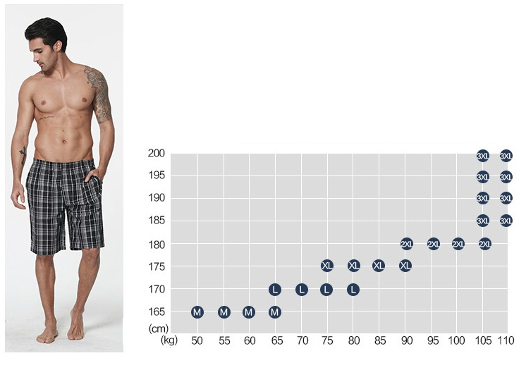 Αντρικά μακρύ σορτς  για κολύμπι με συνδέσεις στι μέση