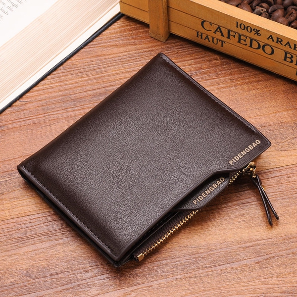 Мъжки портфейли в сив,черен и кафяв цвят - 5 модела