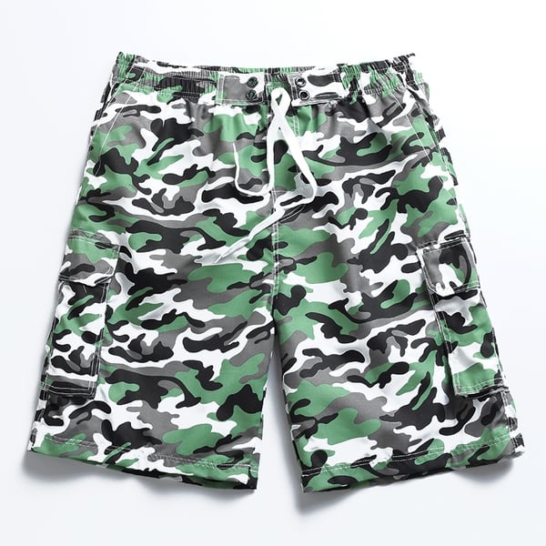 Ριγέ αρσενικό σορτς τύπου μαγιό με δεσμούς - 7 μοντέλα