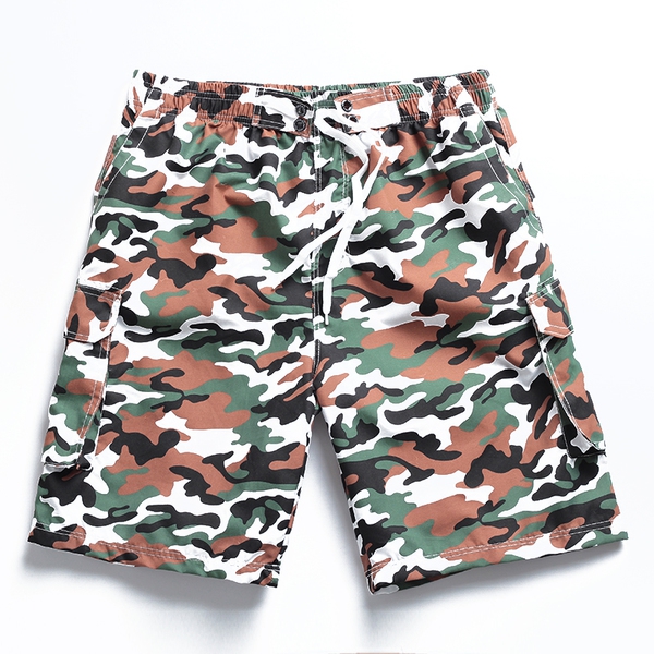 Ριγέ αρσενικό σορτς τύπου μαγιό με δεσμούς - 7 μοντέλα