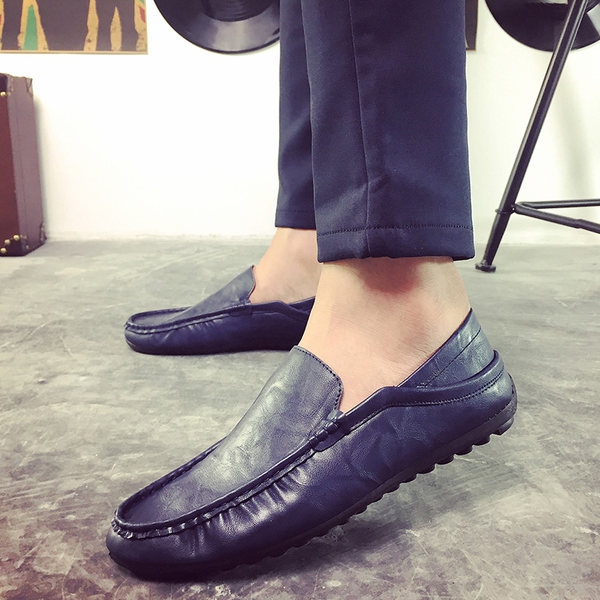 Ανδρικά μοκασίνια για την άνοιξη και το φθινόπωρο - ρετρό μοτίβα σε διάφορες παραλλαγές - μαύρο, μπλε, λευκό, καφέ χρώμα