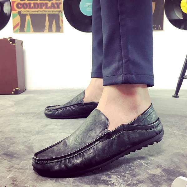 Ανδρικά μοκασίνια για την άνοιξη και το φθινόπωρο - ρετρό μοτίβα σε διάφορες παραλλαγές - μαύρο, μπλε, λευκό, καφέ χρώμα