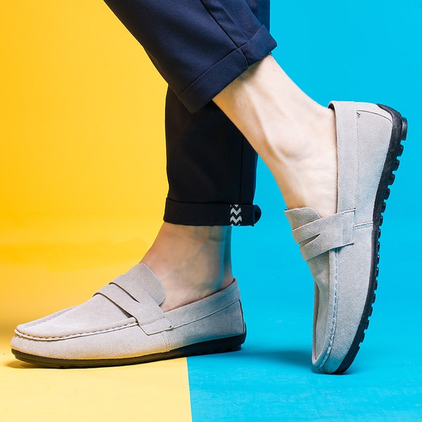 Ανδρικά μοκασίνια για την άνοιξη και το φθινόπωρο - ρετρό μοτίβα σε διάφορες παραλλαγές - μαύρο, μπλε, λευκό, καφέ χρώμα