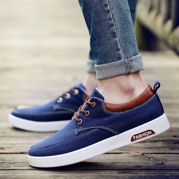 Мъжки фешън обувки в 4 модела - сини, бежови, сиви