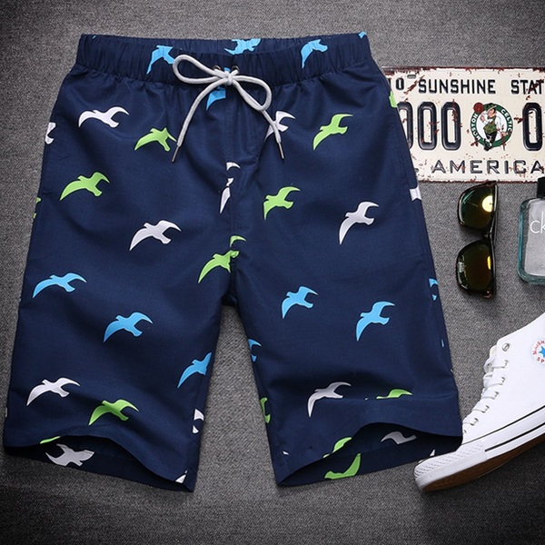 Σορτς ανδρών για την παραλία με γαλάζια ανδρών - 2 μοντέλα
