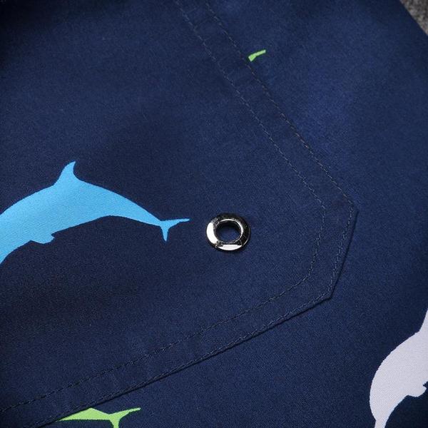 Σορτς ανδρών για την παραλία με γαλάζια ανδρών - 2 μοντέλα