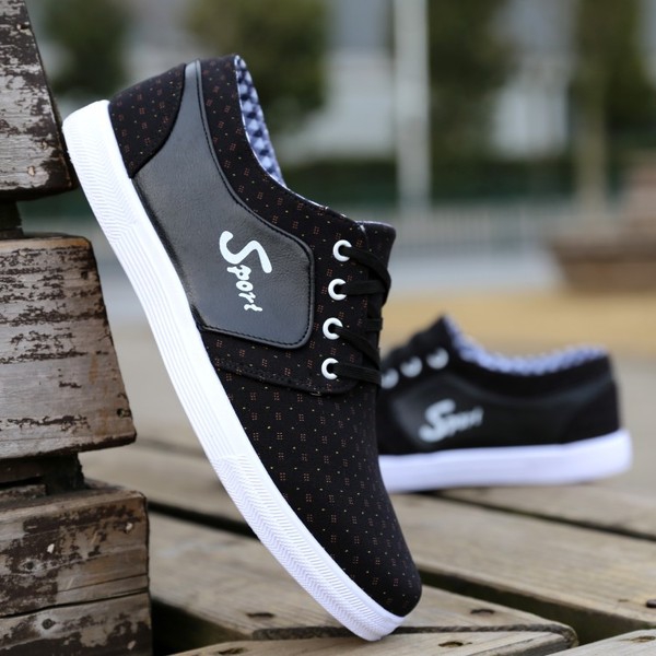  Ανδρικά παπούτσια ανθεκτική  για την άνοιξη και το φθινόπωρο - τρία χρώματα - μαύρο, κόκκινο και μπλε