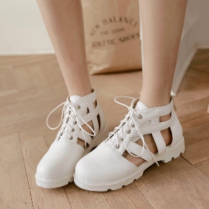 Дамски ежедневни отворени обувки в бял, кафяв и черен цвят