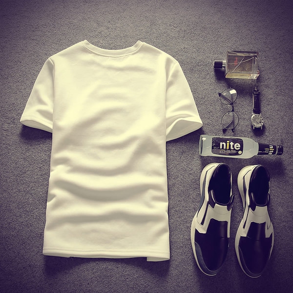 Мъжки летни тениски с къс ръкав в три цвята 