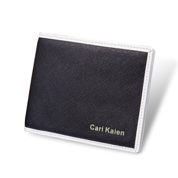 Πορτοφόλι των ανδρών σε μπλε, μαύρο, καφέ και μπεζ - 4 μοντέλα