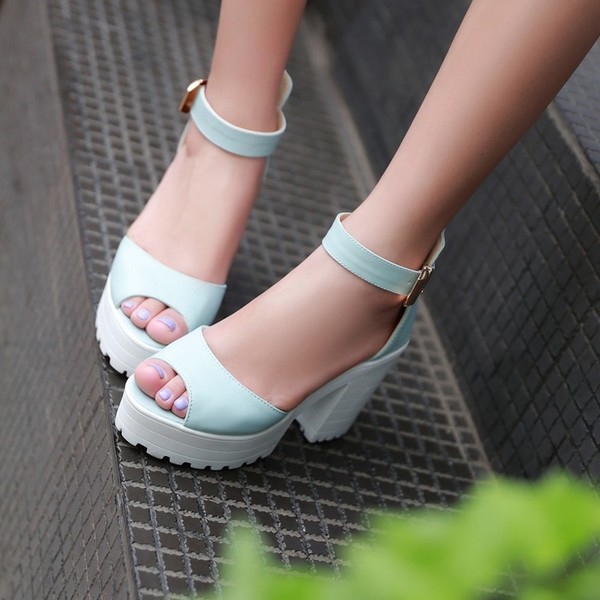 Κυρίες άνετα σανδάλια: λευκό, ροζ, μπλε