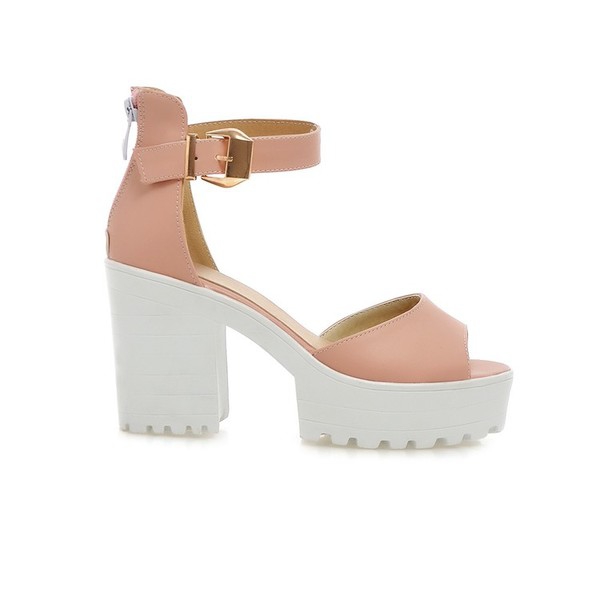 Κυρίες άνετα σανδάλια: λευκό, ροζ, μπλε