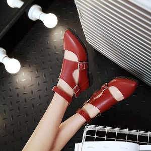Дамски заострени отворени обувки - черен, червен и кафяв цвят