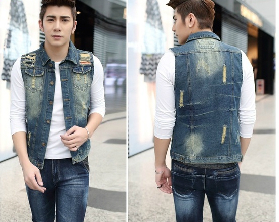 Мъжки дънков елек - различни модели в стил Ърбан