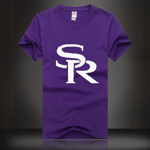 Άντρας βαμβακερό T-shirts - μαύρο, μοβ, μπλε, κίτρινο, με διάφορες επιγραφές